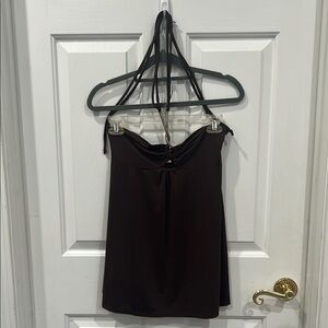 Black Label Women's Halter Top - Brown
